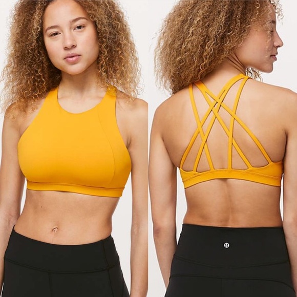 lululemon athletica Other - Lululemon Free To Be Serene High Neck Bra Yellow